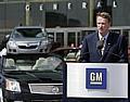 General Motors Chairman and CEO Rick Wagoner announces GM will provide a 100,000-mile/five-year powertrain warranty on all 2007 cars and trucks Wednesday, August 6, 2006 at GM Headquarters at the Renaissance Center in Detroit. 